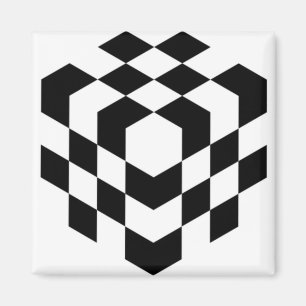 Aimant Cube d'échiquier 3D