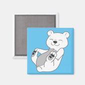 Aimant Cube d'ours polaire (Recto/Verso)