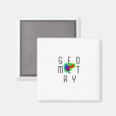 Aimant Cube Geometry Illusion optique Puzzle Art (Recto/Verso)
