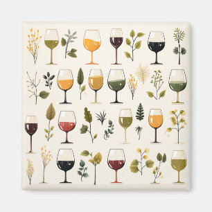 Aimant cubes à vin mignonnes