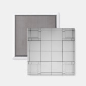 Aimant Cubes Abstraits (Recto/Verso)