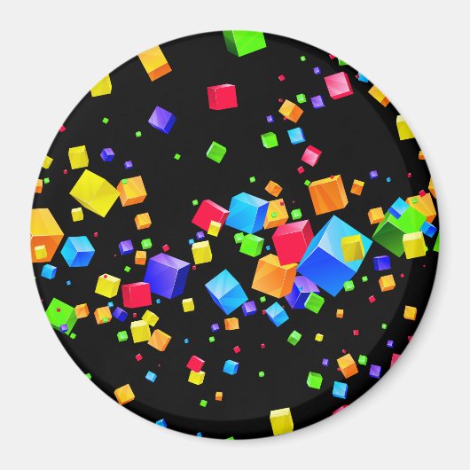 Aimant Cubes colorés 2 (Devant)