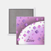 Aimant Cubes et coeurs flottants (Recto/Verso)