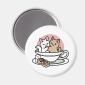 Aimant Cuddin en coupe - Tea Time adorable (Recto/Verso)