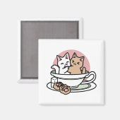 Aimant Cuddin en coupe - Tea Time adorable (Recto/Verso)