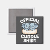 Aimant Cuddle Shirt Cute Baby Elephant Snuggle  (Recto/Verso)