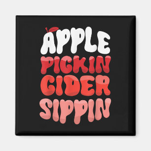 Aimant Cueillette de pommes Boire du cidre Cueilleur de p
