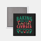 Aimant Cuire plus que des biscuits ce Noël enceinte M (Recto/Verso)