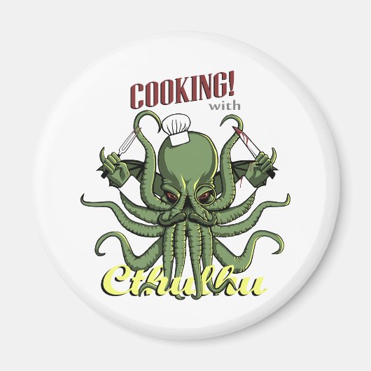 Aimant Cuisine avec Cthulhu (Devant)