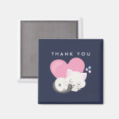 Aimant Cuisine Blanc Kitty Chat Merci couchage (Recto/Verso)