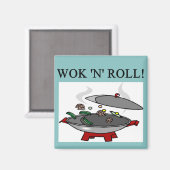 Aimant cuisine de wok chinois (Recto/Verso)