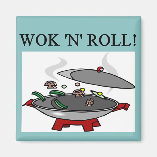 Aimant cuisine de wok chinois (Devant)