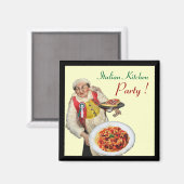 Aimant CUISINE ITALIENNE, crème (Recto/Verso)