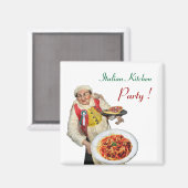 Aimant CUISINE ITALIENNE, crème (Recto/Verso)