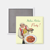 Aimant CUISINE ITALIENNE, crème (Recto/Verso)