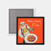 Aimant CUISINE ITALIENNE, orange (Recto/Verso)
