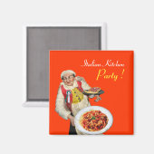 Aimant CUISINE ITALIENNE, orange (Recto/Verso)