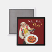 Aimant CUISINE ITALIENNE, rouge (Recto/Verso)