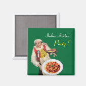 Aimant CUISINE ITALIENNE, verte (Recto/Verso)