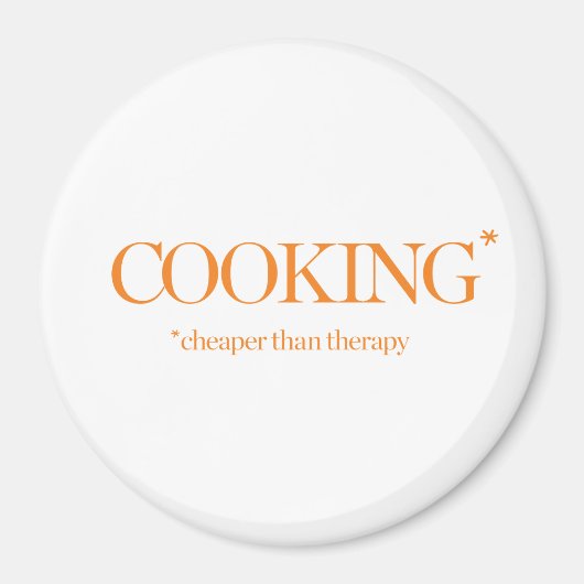Aimant Cuisine moins chère que la thérapie (Devant)