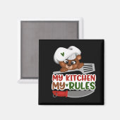 Aimant Cuisine soignée règles du mot art chef ours (Recto/Verso)