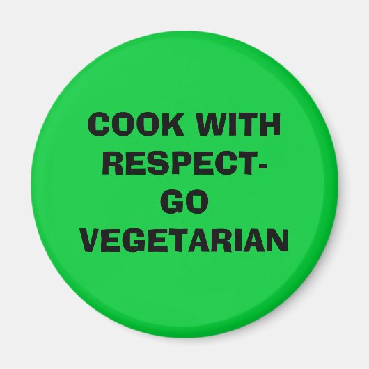 AIMANT CUISINER AVEC LE VÉGÉTARIEN RESPECT-GO (Devant)