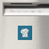 Aimant Cuisinier drôle Graphiques de Noël Lumières Amoure (In Situ (Lave-vaisselle))