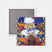 Aimant Cuisinier Golden Retriever (Recto/Verso)