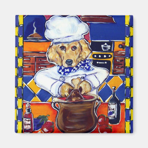 Aimant Cuisinier Golden Retriever