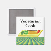 Aimant Cuisinier végétarien (Recto/Verso)