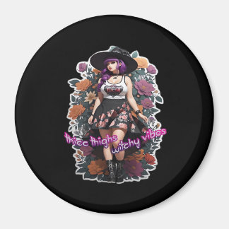 Aimant Cuisse Thicc Vibes de cuisine - Whimsigoth Witch-C