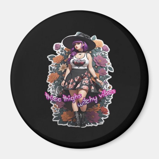 Aimant Cuisse Thicc Vibes de cuisine - Whimsigoth Witch-C (Devant)