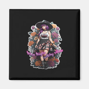 Aimant Cuisse Thicc Vibes de cuisine - Whimsigoth Witch-C