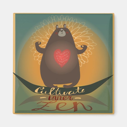 Aimant Cultiver le Zen intérieur (Devant)