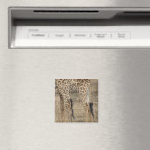 Aimant Cultures serrées de deux Giraffes (Giraffa (In Situ (Lave-vaisselle))
