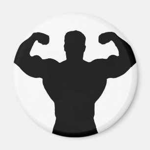 Aimant culturiste fléchissant des muscles