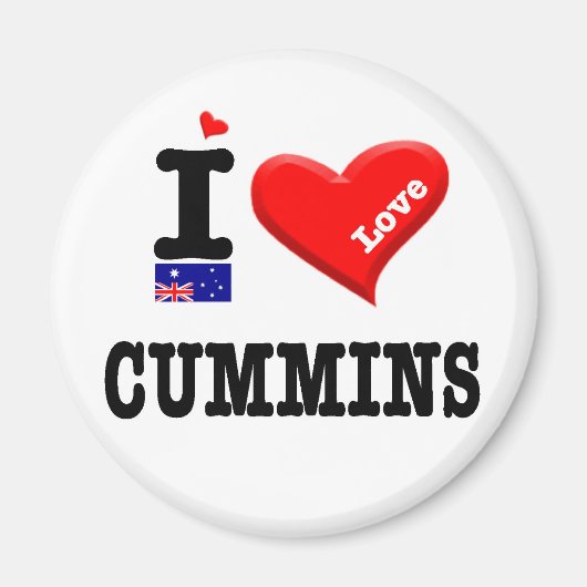 Aimant CUMMINS - I Love (Devant)
