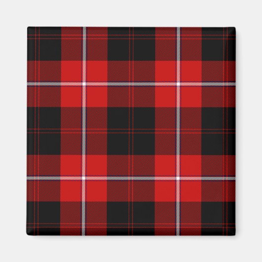 Aimant Cunningham Tartan rouge noir (Devant)
