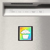 Aimant cupcake arc-en-ciel (In Situ (Lave-vaisselle))
