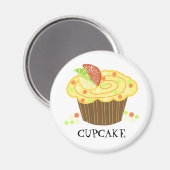 Aimant Cupcake au bonbon au citron (Recto/Verso)
