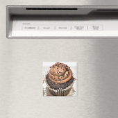 Aimant Cupcake au chocolat (In Situ (Lave-vaisselle))