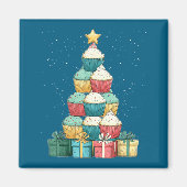 Aimant Cupcake Baking Baker Christmas Tree Xmas (Devant)
