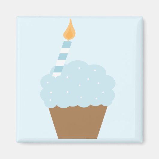 Aimant Cupcake bleu (Devant)