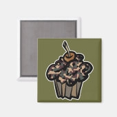 Aimant cupcake camouflé (Recto/Verso)