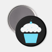 Aimant cupcake de cerise (Recto/Verso)