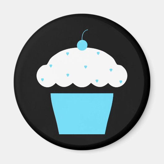 Aimant cupcake de cerise (Devant)
