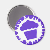 Aimant cupcake de cerise (Recto/Verso)