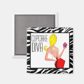 Aimant "Cupcake DIVA" (Recto/Verso)