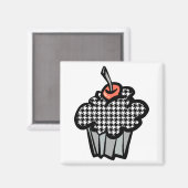 Aimant cupcake houndstooth (Recto/Verso)