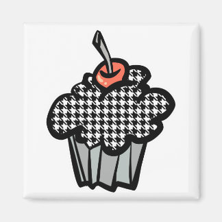 Aimant cupcake houndstooth